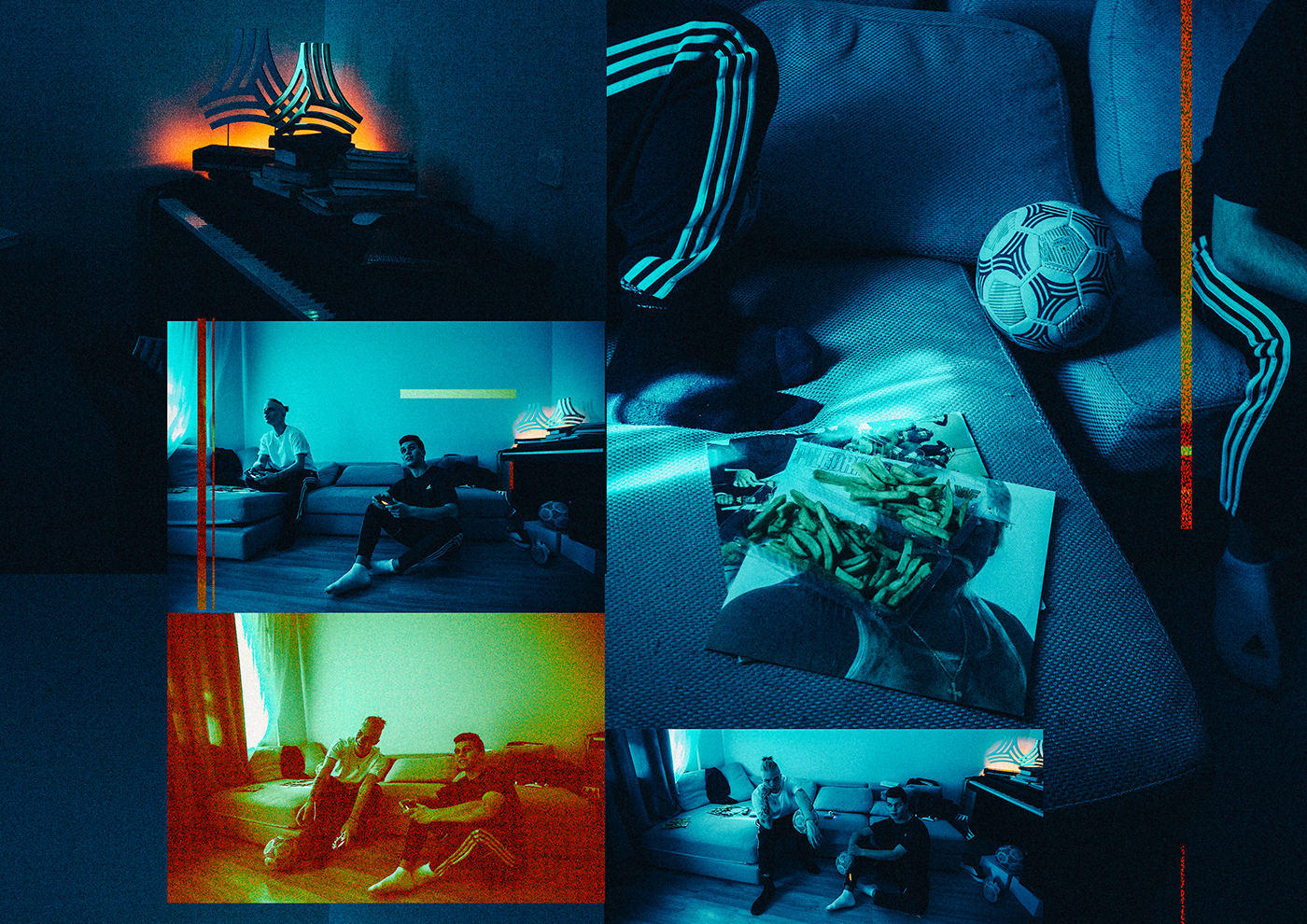 pharaoh rapper adidas football Layout collage glitche soccer campaign sport