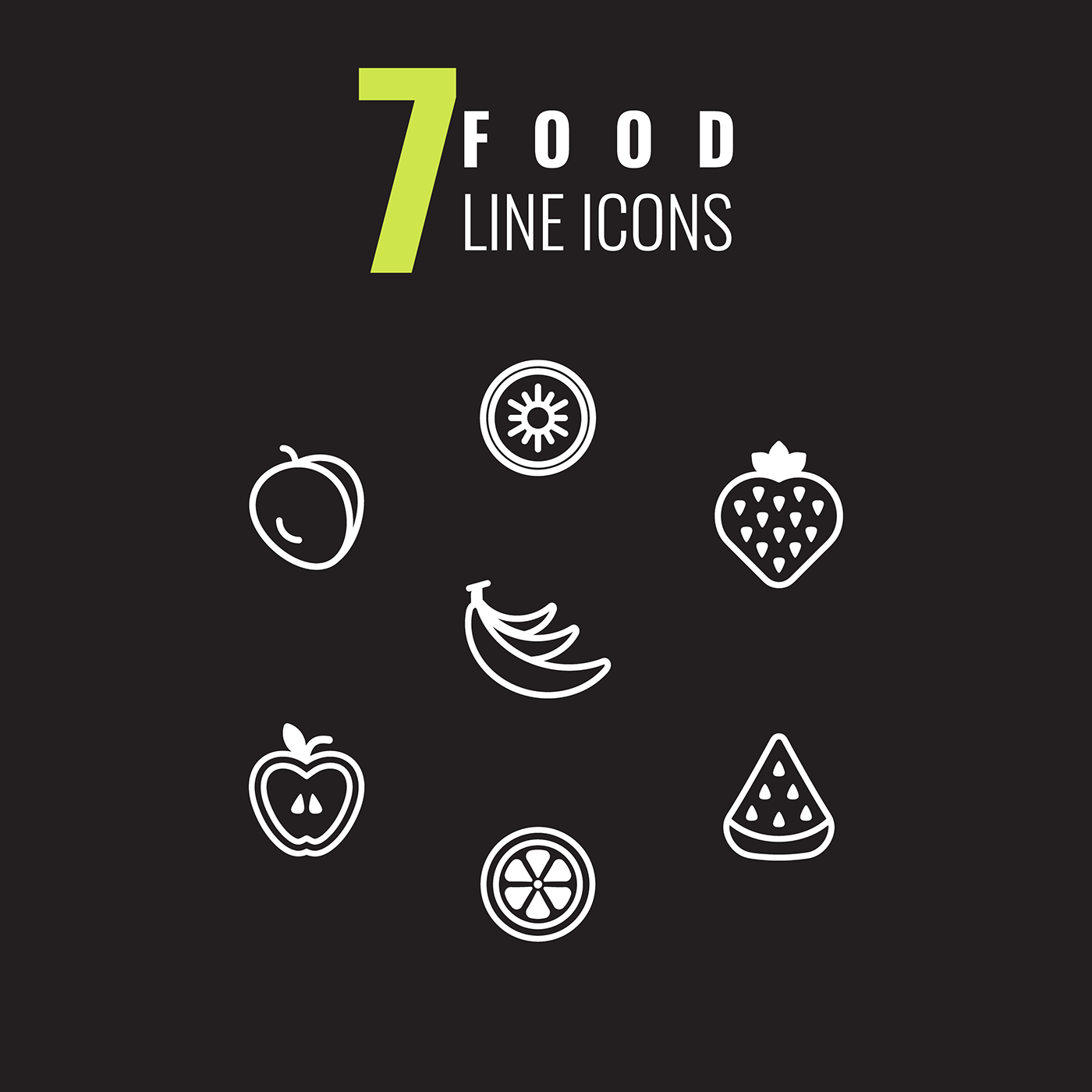 graphic design  ui design icon food icons set icon design  adobe illustrator