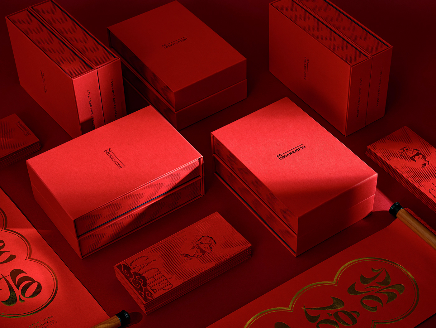 Packaging packaging design Lunar New Year happy new year box design Luxury Design dragon