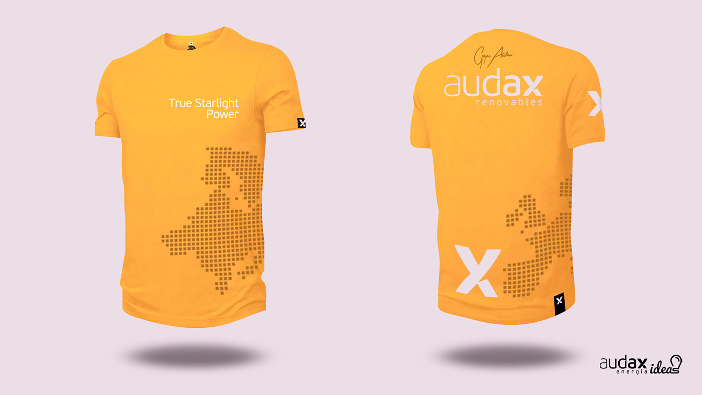 concepto de diseño de camiseta de audax renovables