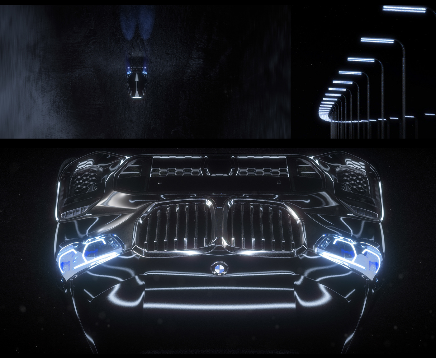car BMW light Show Performance design motion 3D premiere automotive  