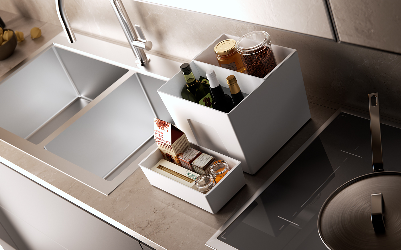 kitchen bathroom accessories rendering Interior design inspire
