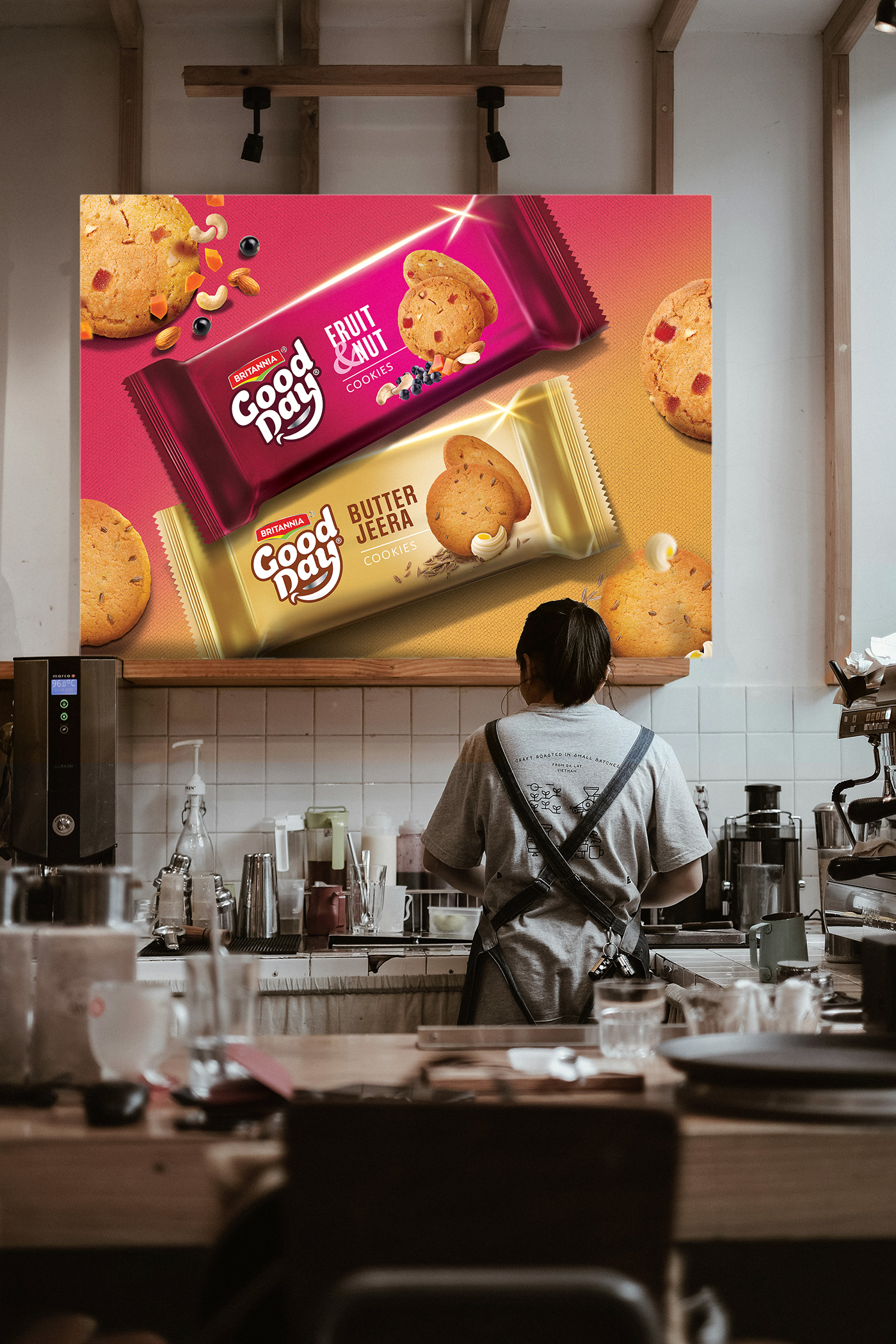 biscuits art branding  Food  Advertising  India kerala product design  Image manipulation Britannia Good Day