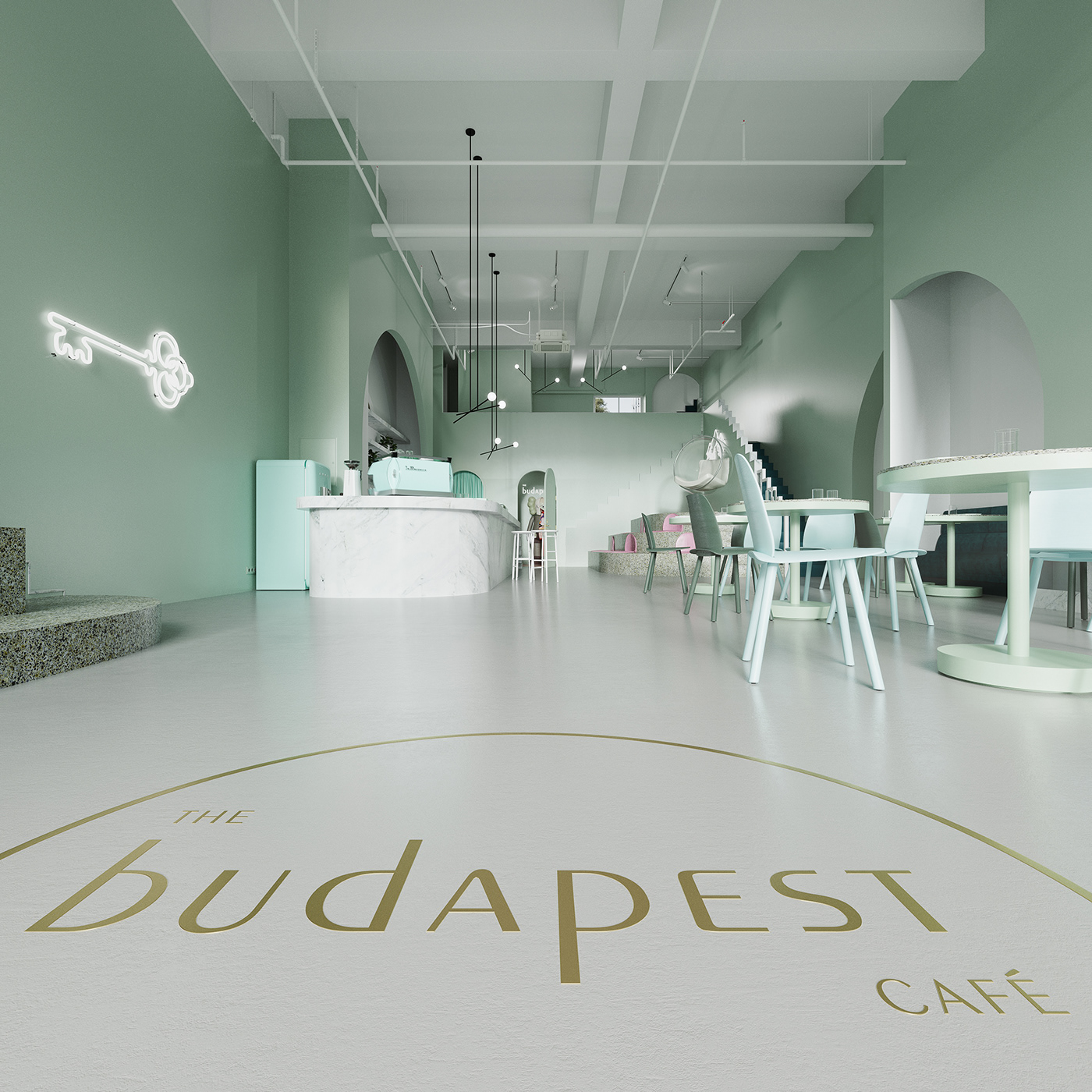 3D 3dsmax archviz bakery cafe CGI corona Interior interior design  restaurant