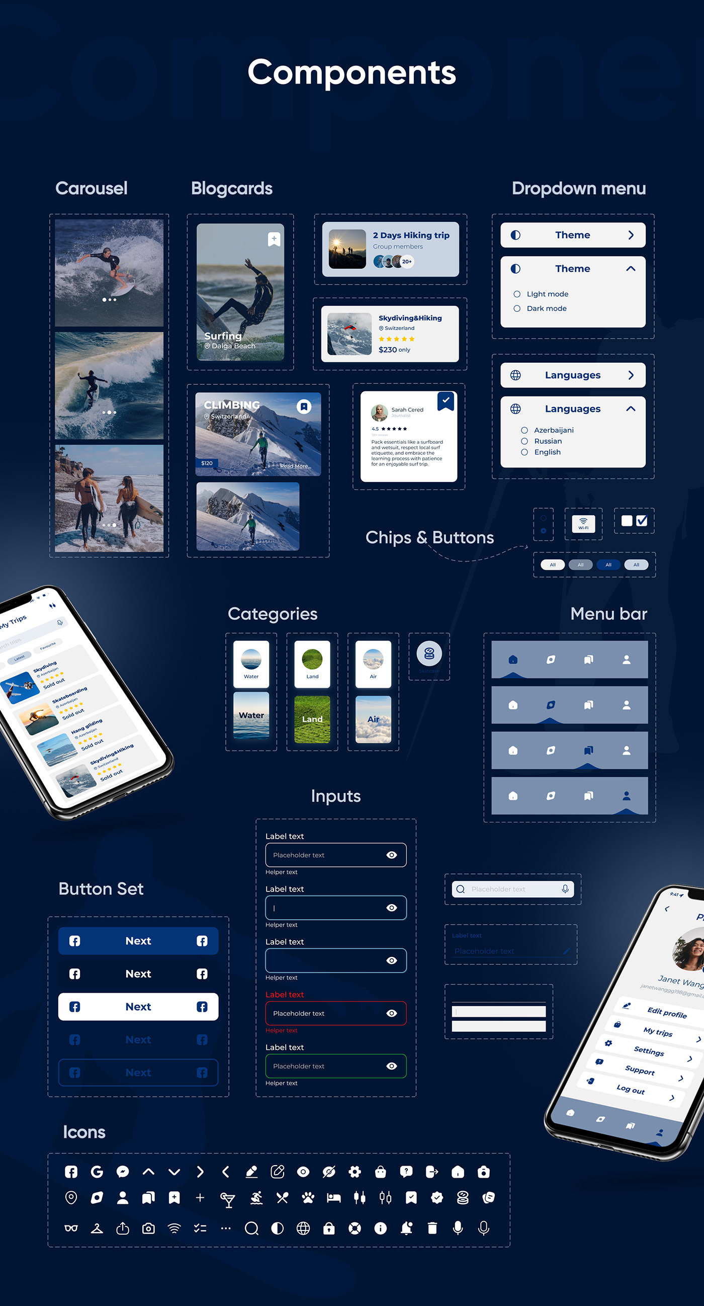 ui design UI/UX app design Booking app Mobile app activity portfolio