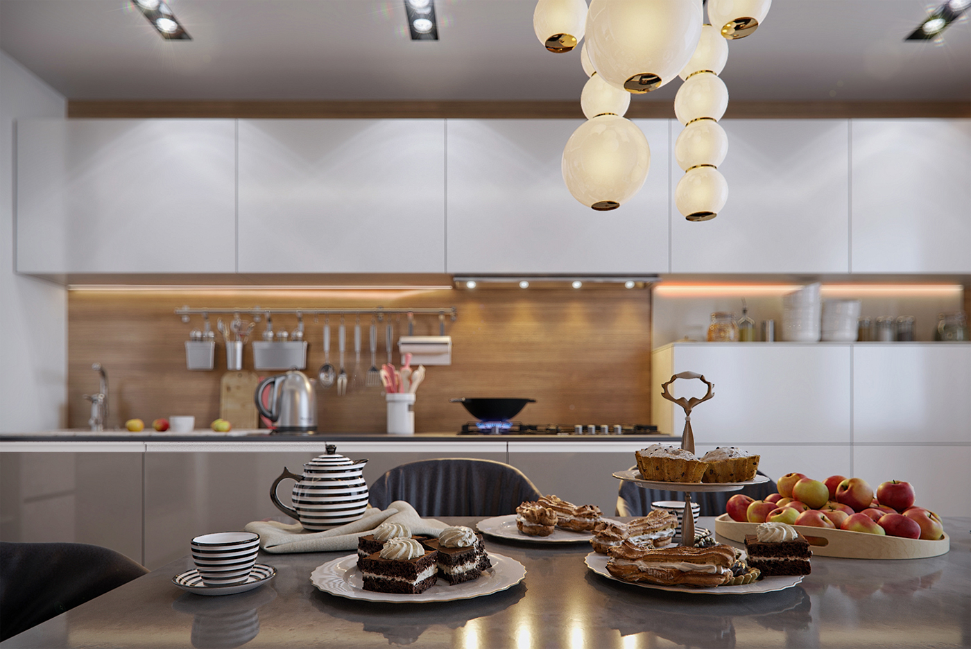 kitchen visualization кухня визуализация интерьер дизайн Interior design rendering interiors