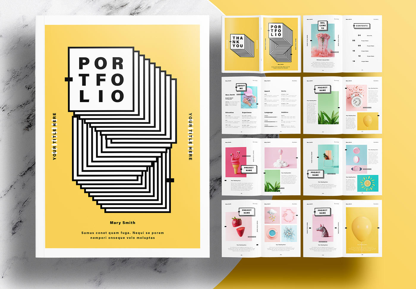 brochure design editorial InDesign Layout Lookbook magazine portfolio template catalog