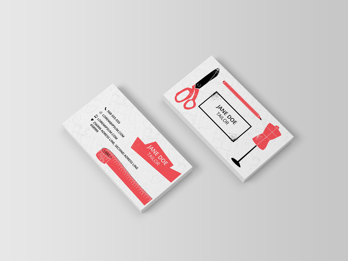 brand identity business card Illustrative print design  vector Fashion  ILLUSTRATION  inky painterly tailor
