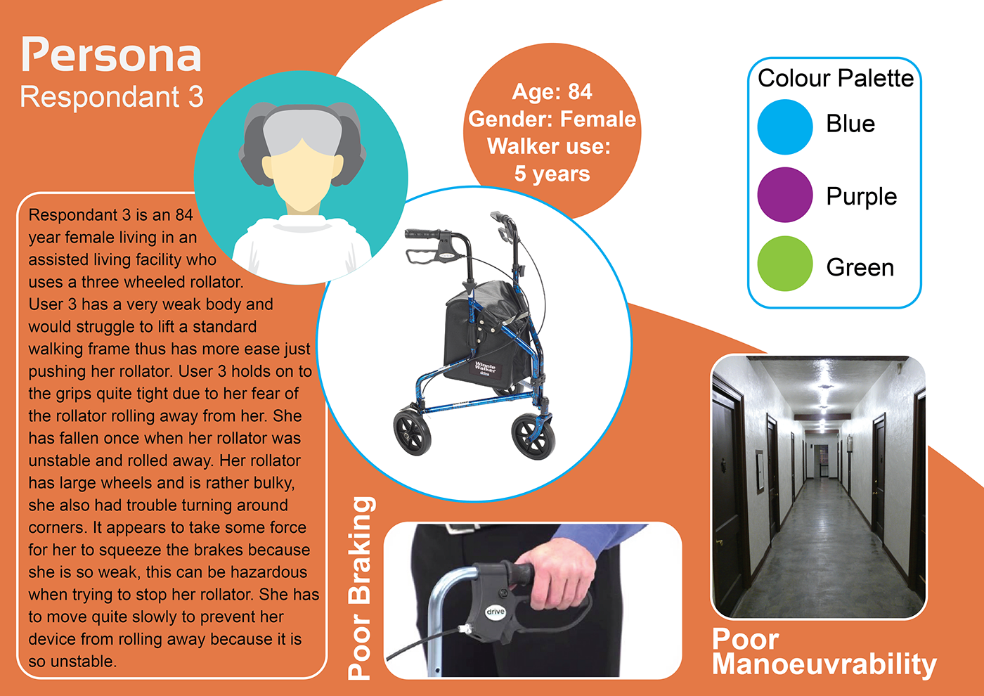 walker ROLLATOR Design for elderly universal design human centered design honours project Dissertation Usability