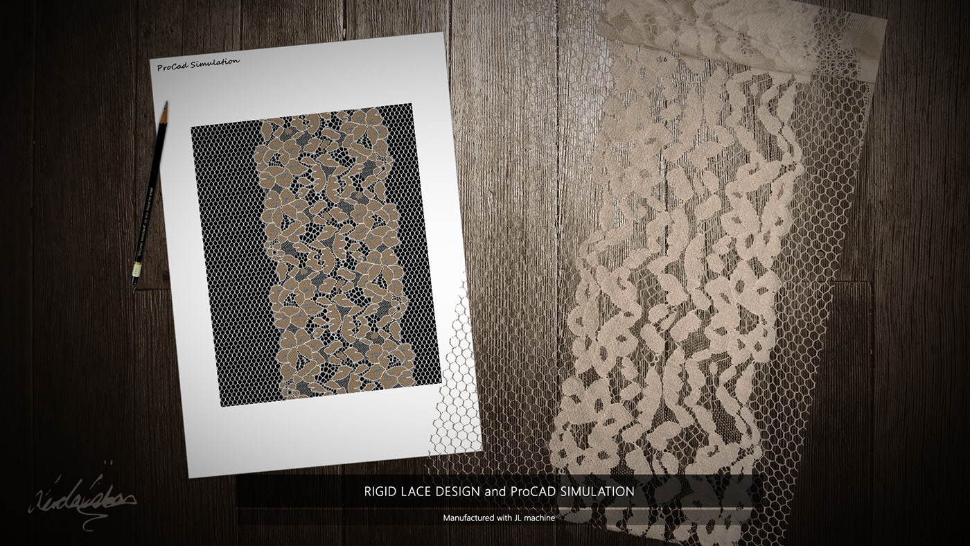 lace manufactured ProCAD simulation skecthes