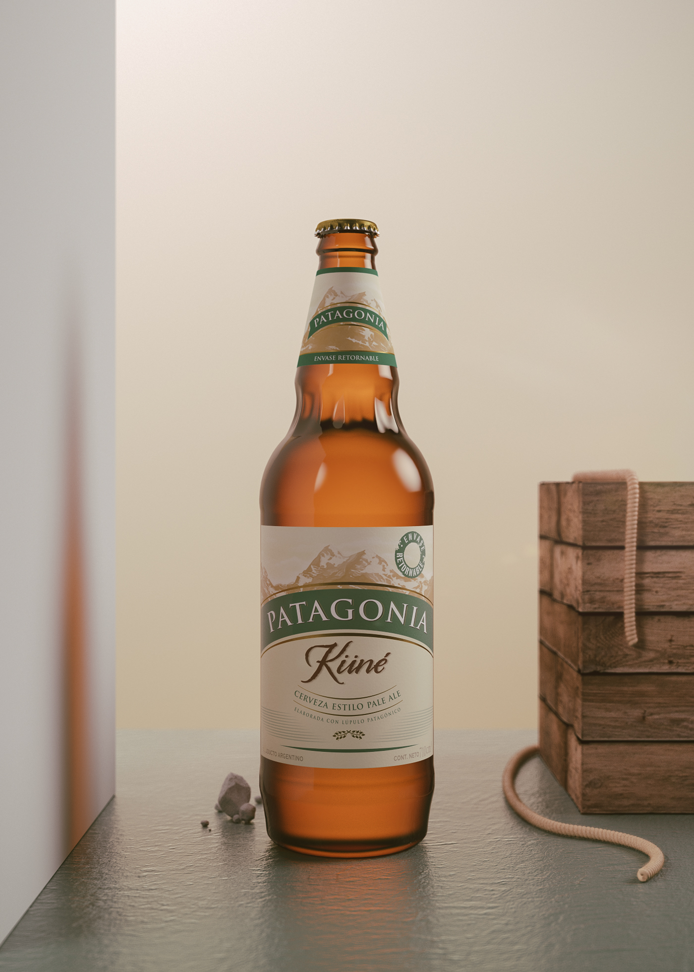 beer Packaging 3D Nature patagonia set bottle branding 
