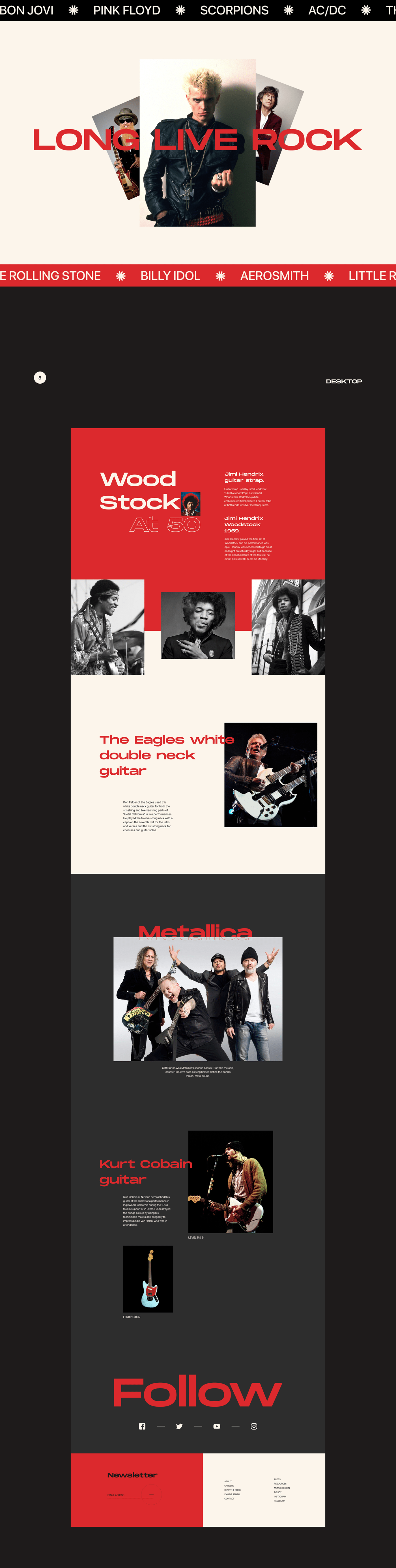 museum music Rock And Roll rock music web-design