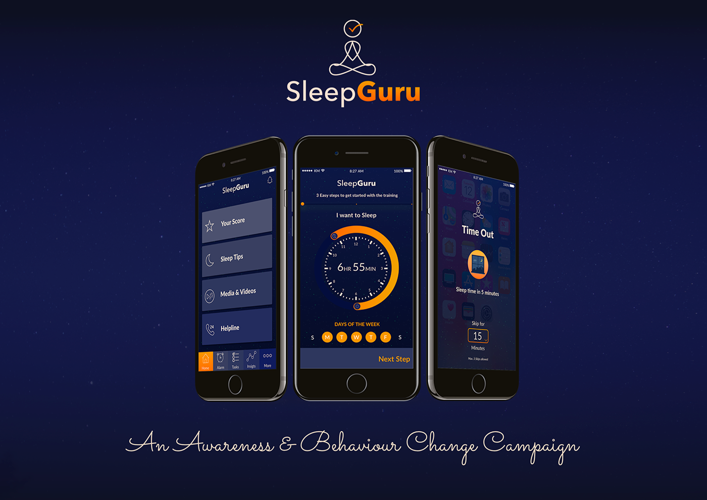 sleep UI mobile app adobeawards StudentAwards Behaviour social impact ux Insomnia semi finalist ADAA adobe award