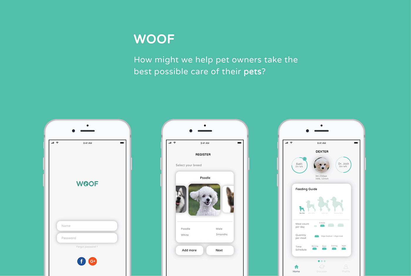 app Pet UI ux dogs