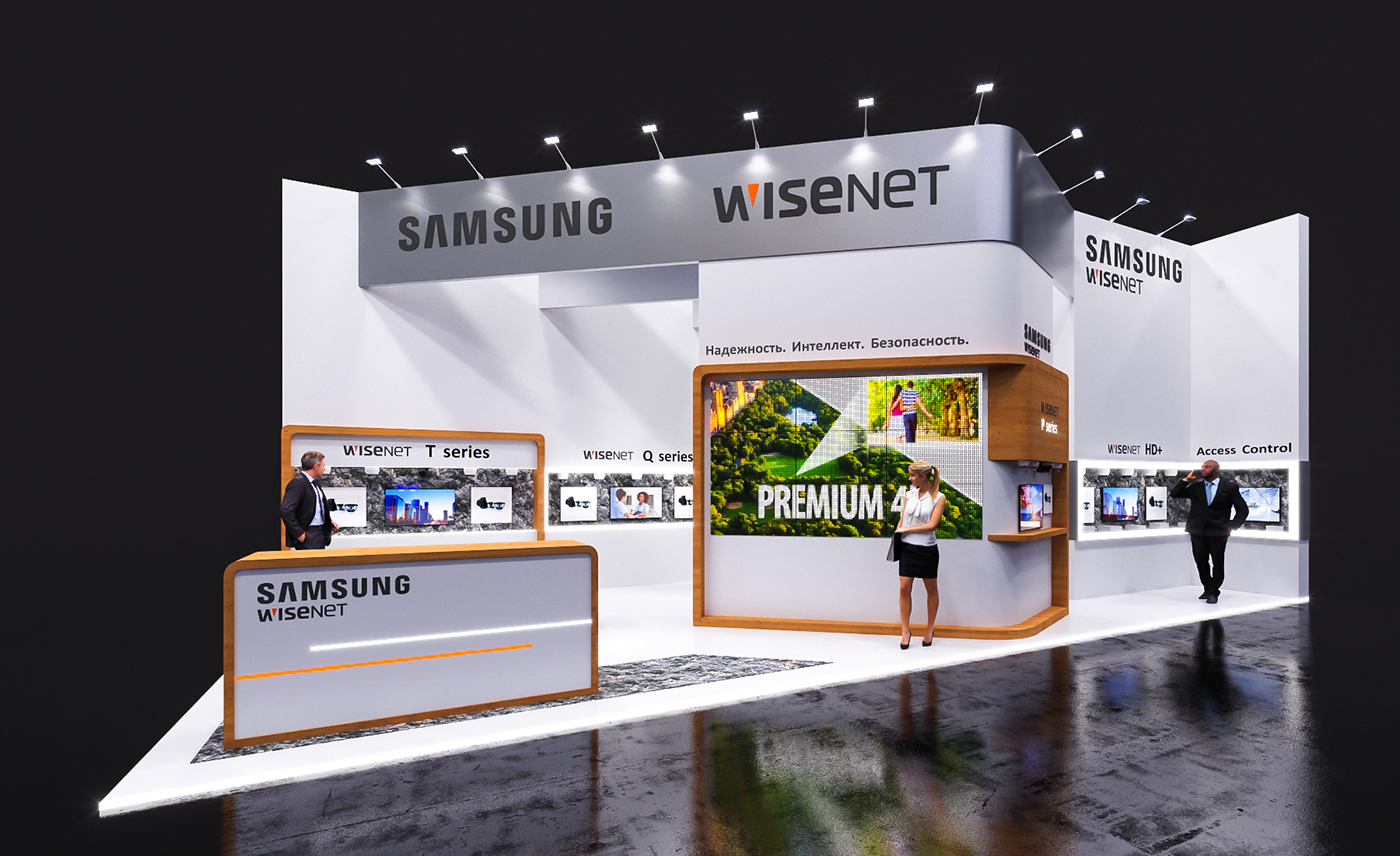 Exhibition  Stand Samsung wisenet выставочный стенд booth