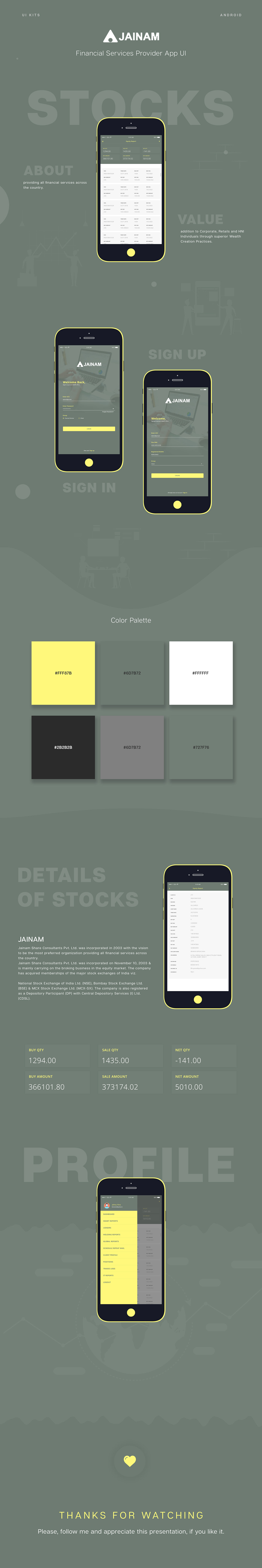 UI ux Web apps ios android finance stocks intrection Interface