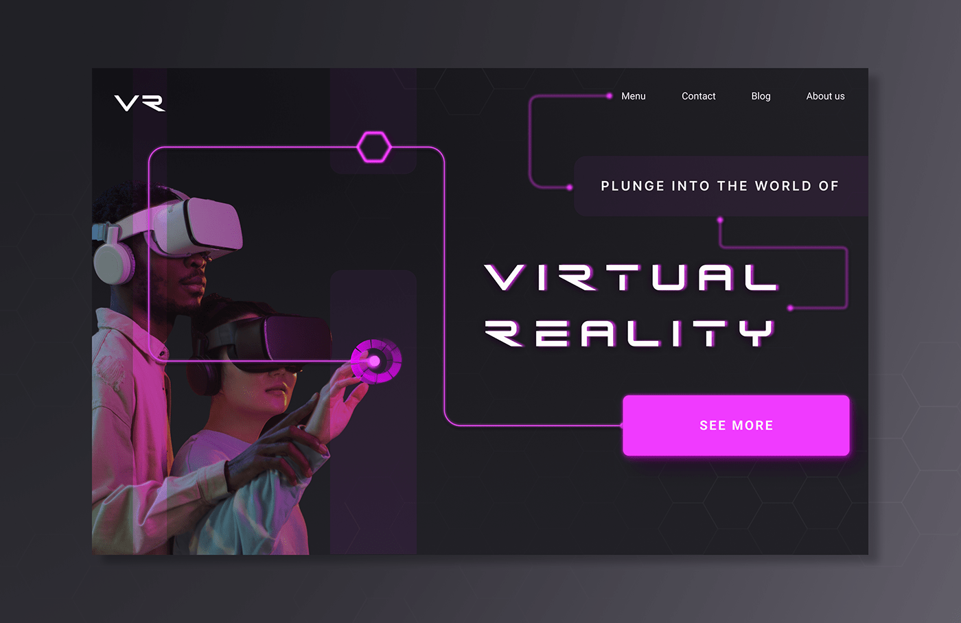 augmented reality Figma landing page site UI ui design virtual Virtual reality vr Web