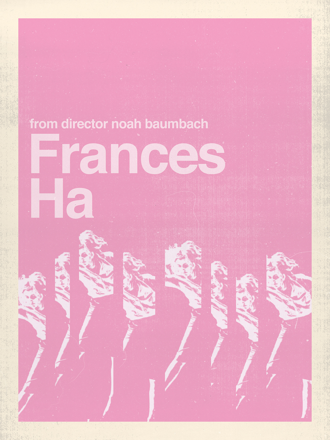 film poster Frances Ha Greta Gerwig indie film movie poster Noah Baumbach quirky