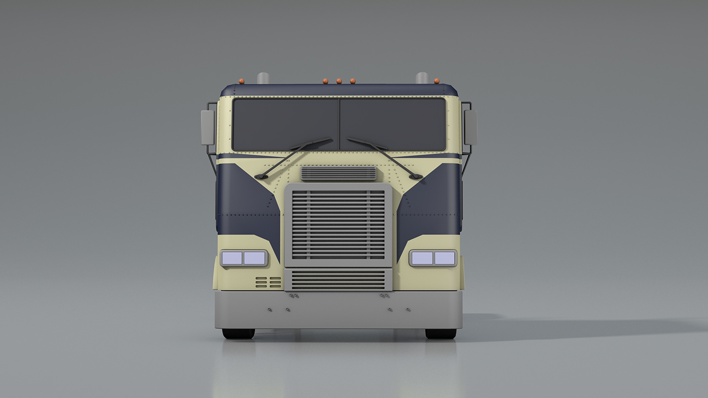3D big Cargo delivery freight Freightliner Logistics Tractor Transport Truck
