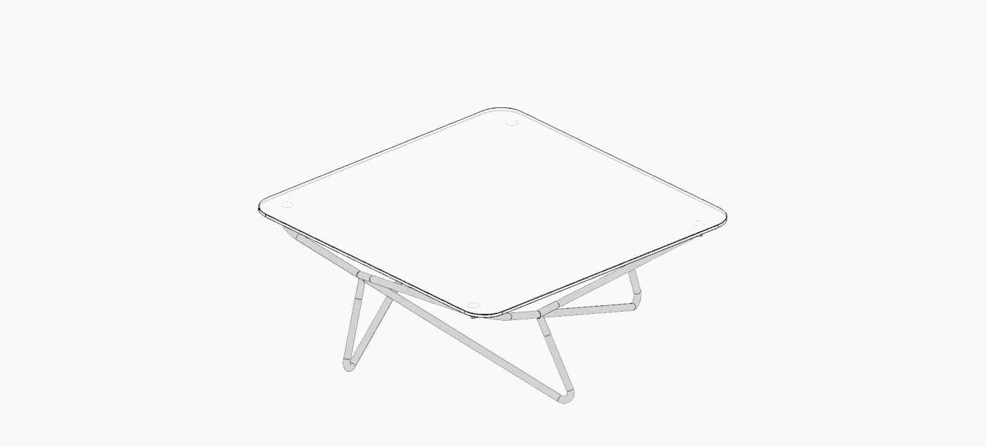 coffeetable table glass MetalFrame metal furniture design product