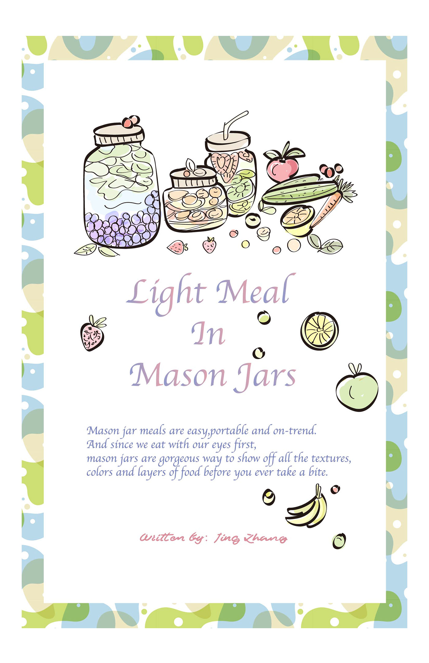 food illustration ILLUSTRATION  mason jars Zine 