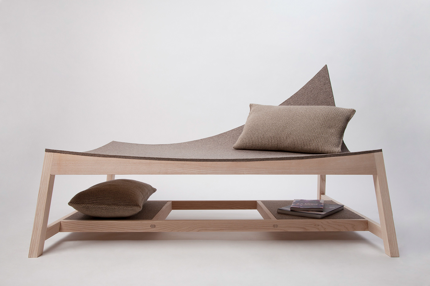 furniture wood art ash design felt natural experimental seating sofa