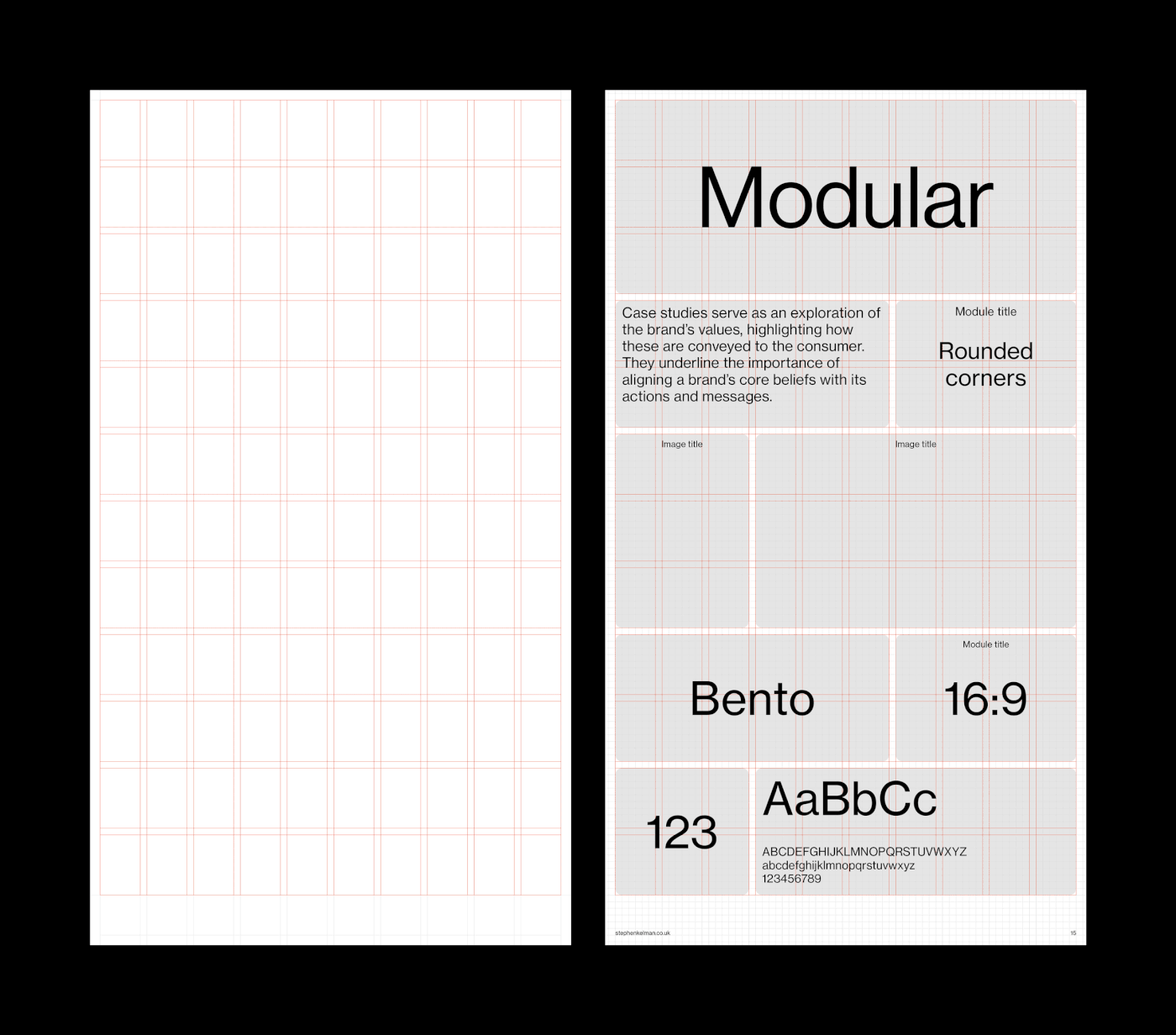 Bento Style Presentation Grid System for Adobe InDesign | Portrait - Grid System Animation