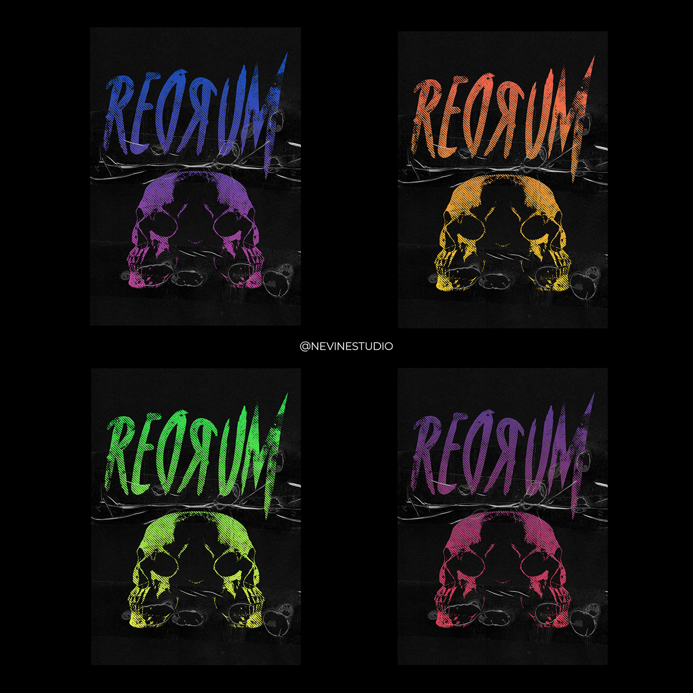 art direction  Art Director Creative Design dark editorial design  graphic design  neon poster redrum shirt design