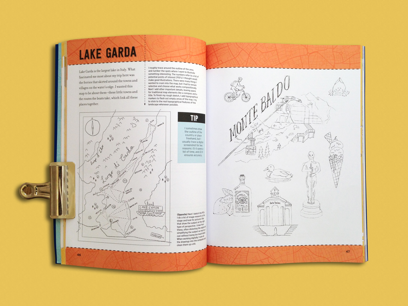 ILLUSTRATION  maps Illustrator cartography Lake Garda bali france design