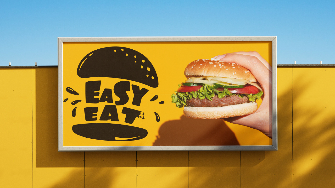 Burger Logo logo create logo Logo Design fast food logo food logo logo illustrator logo behance Logotype eat logo