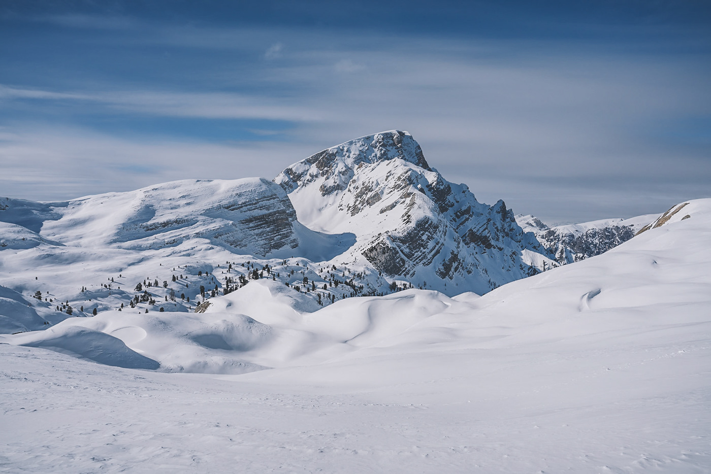 alps altoadige dolomites mountains prags Ski skitouring snow südtirol winter