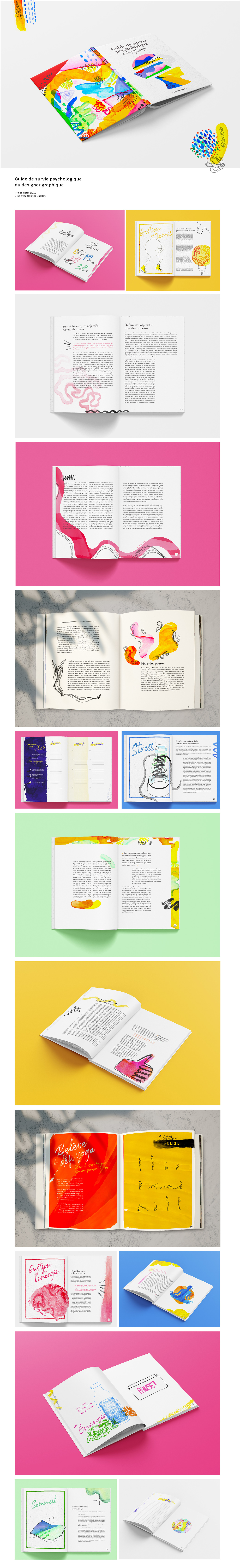 book Bullet Journal edition graphic design  ILLUSTRATION  paint scrapbook sketch wellbeing Yoga