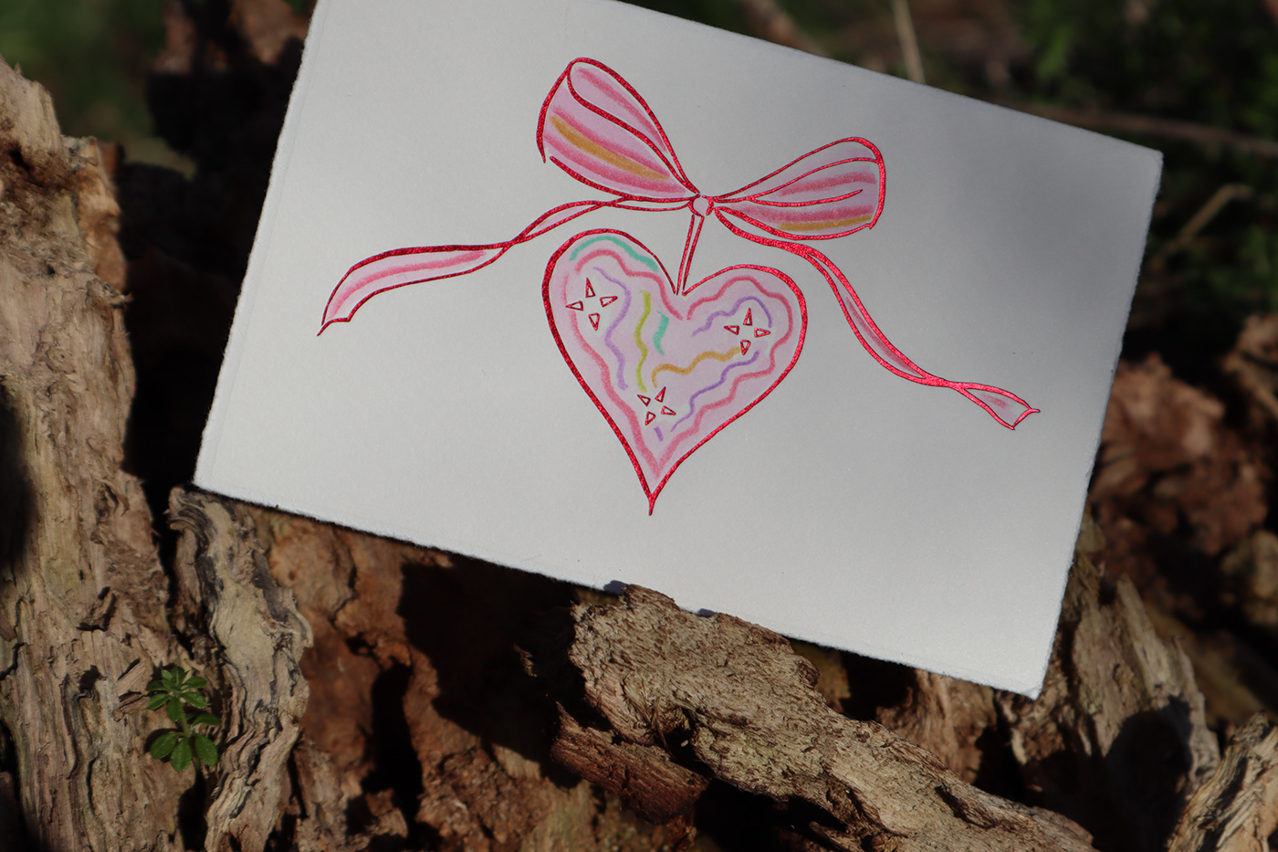 letterpress hotfoil valentines Love heart cute Drawing 