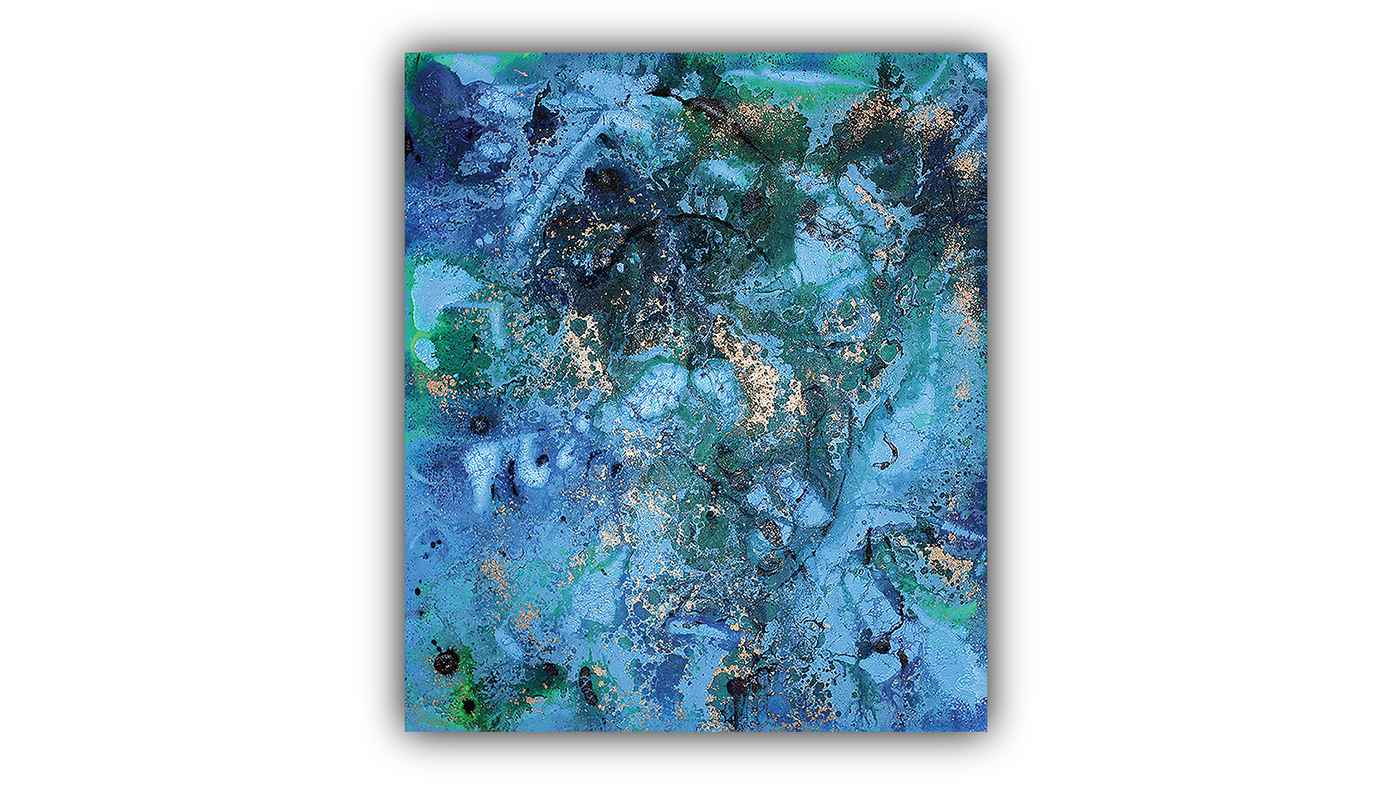 dreamscape abstract pour paint raw canvas chalice Bartsch-bailley art paint canvas