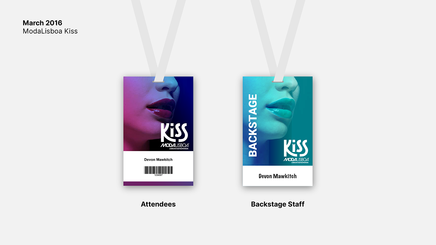 Badges graphic design  fashion week Lisbon