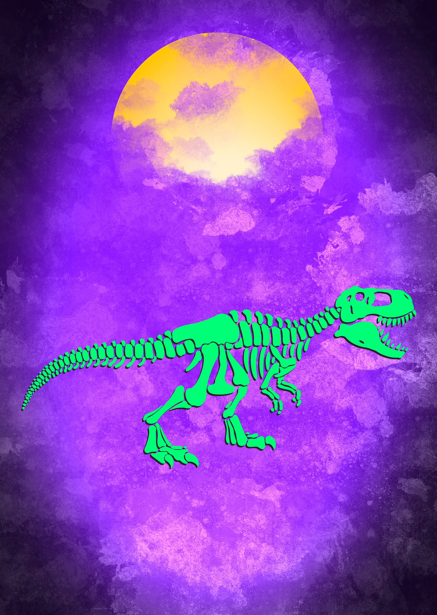 Dinosaur Fossil fossils minimal moon outline stroke creatures earth simple