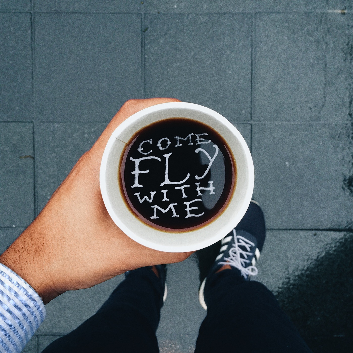 mobile photography instagram type in coffee Coffee HAND LETTERING font