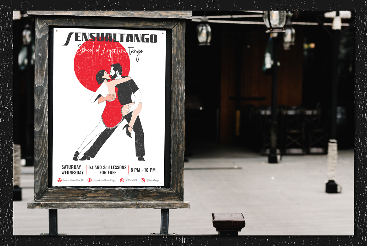 Poster Design Retro retro style argentine tango tango 60s 70s vintage