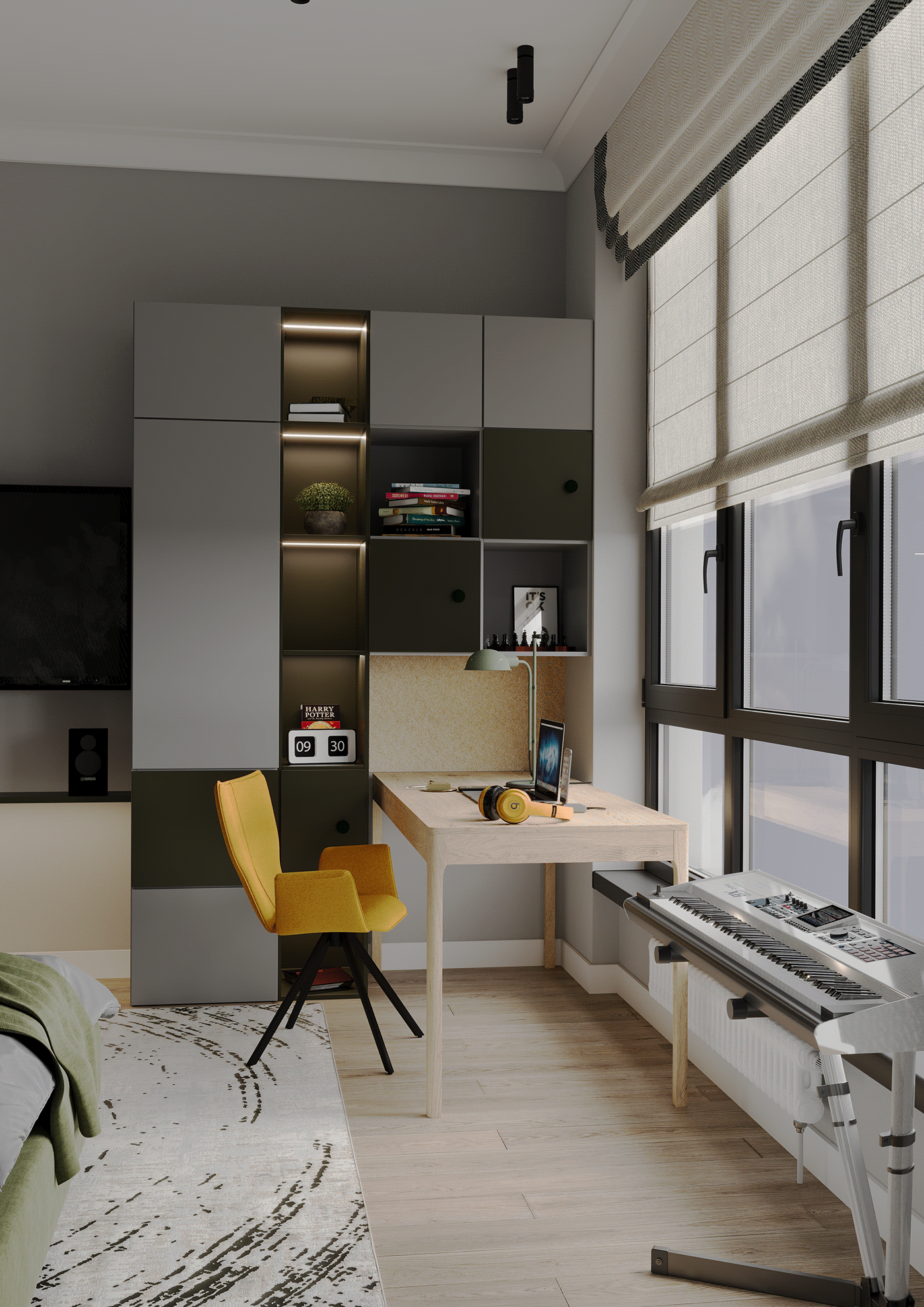 3ds max visualization interior design  archviz Render детская дизайн интерьера Визуализация интерьера Интерьер квартиры современный дизайн