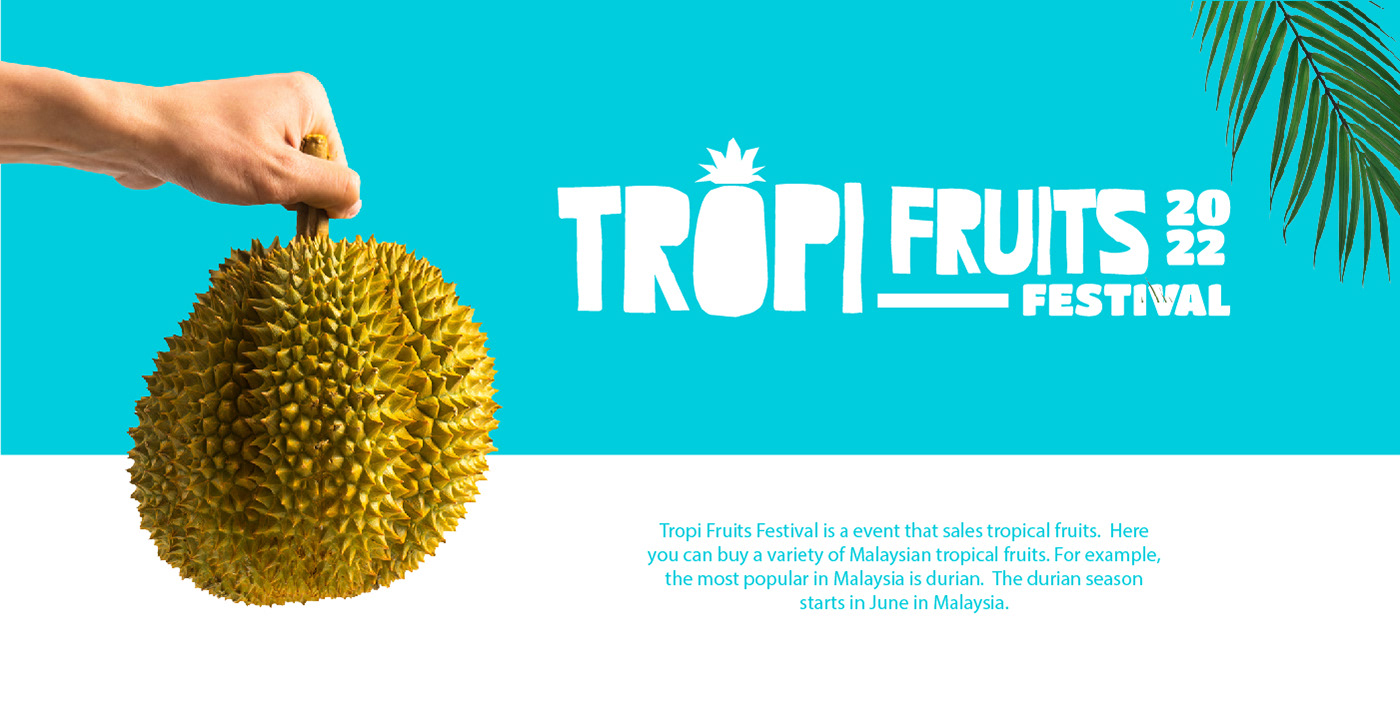 banner design Event Design Event Poster Design festival poster fruit festival fruit poster logo festival Tropical Tropical Design tropical fruit