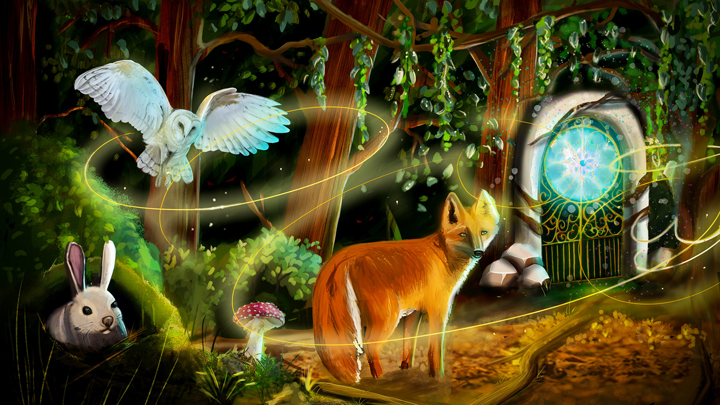 animals demoparty demoscene forest FOX graphics moderngraphics owl rabbit revision2023