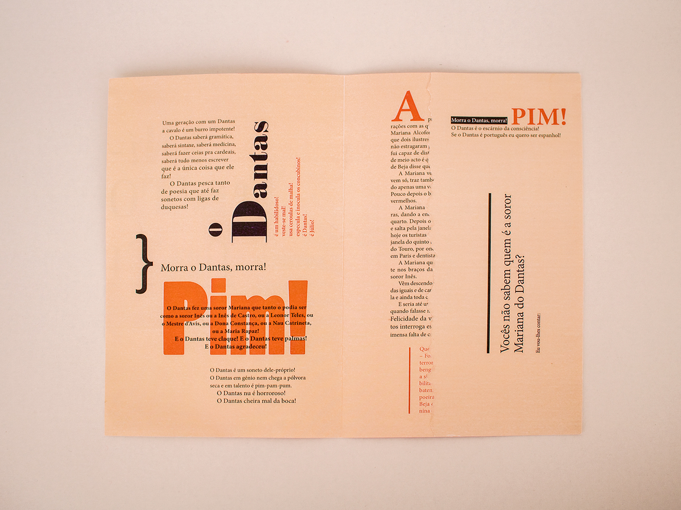 manifesto PIM editorial brochura Anti Dantas José Almada Negreiros composição tipográfica