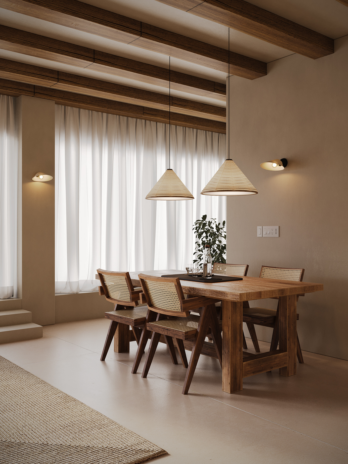 Interior architecture visualization Render interior design  modern archviz LOFT kitchen visualziation