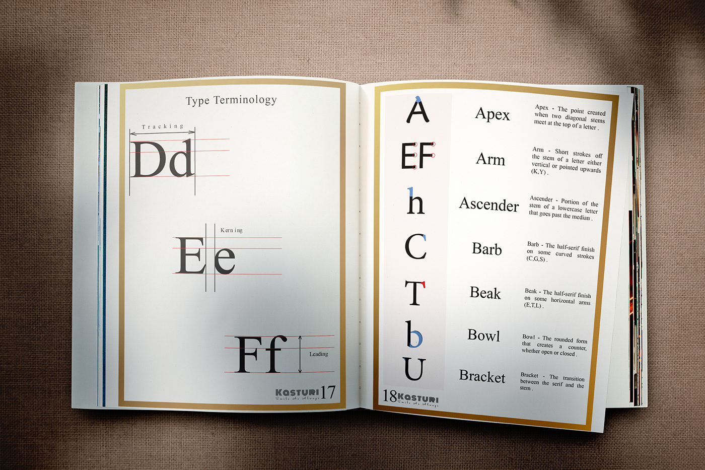 Booklet Typeface typography  