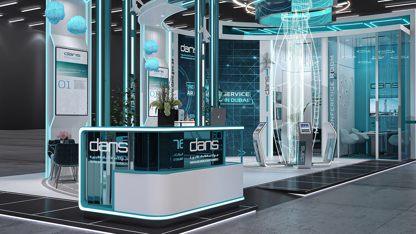 booth Exhibition  Stand Technology navigation architecture 3D dubai Event design