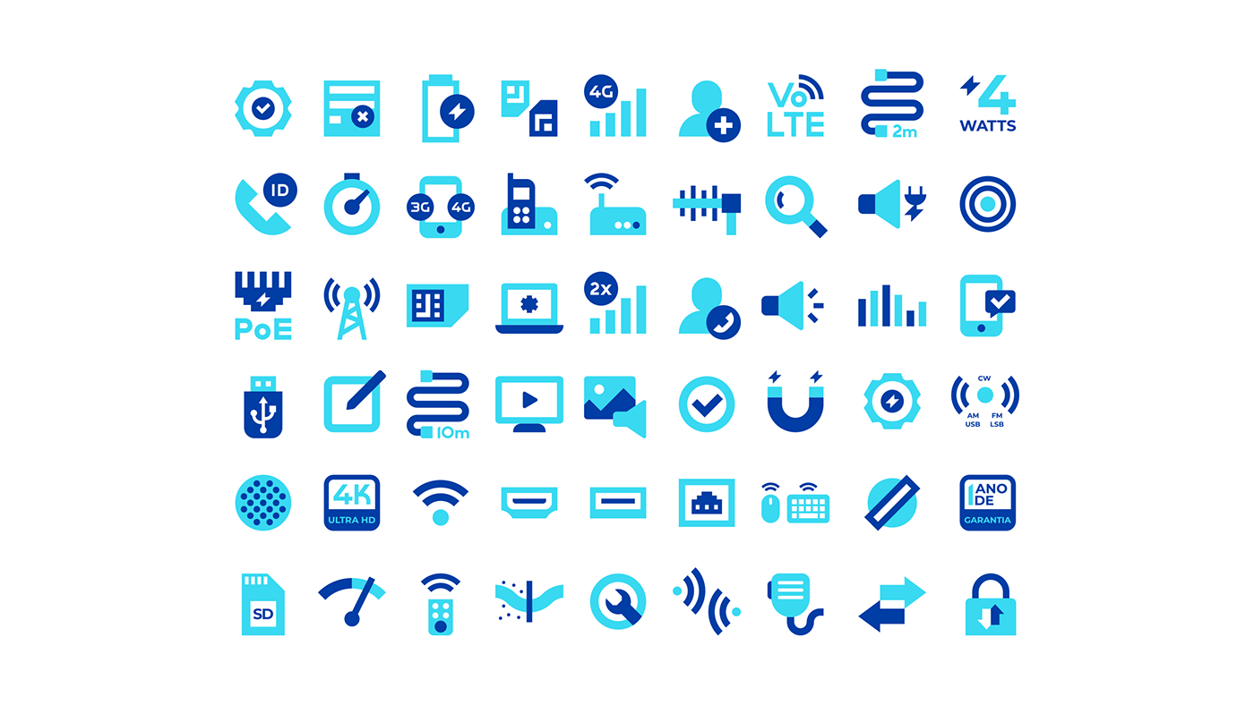 Telecom gadgets Technology brand identity Logo Design visual identity Brand Design iconography tv wireless