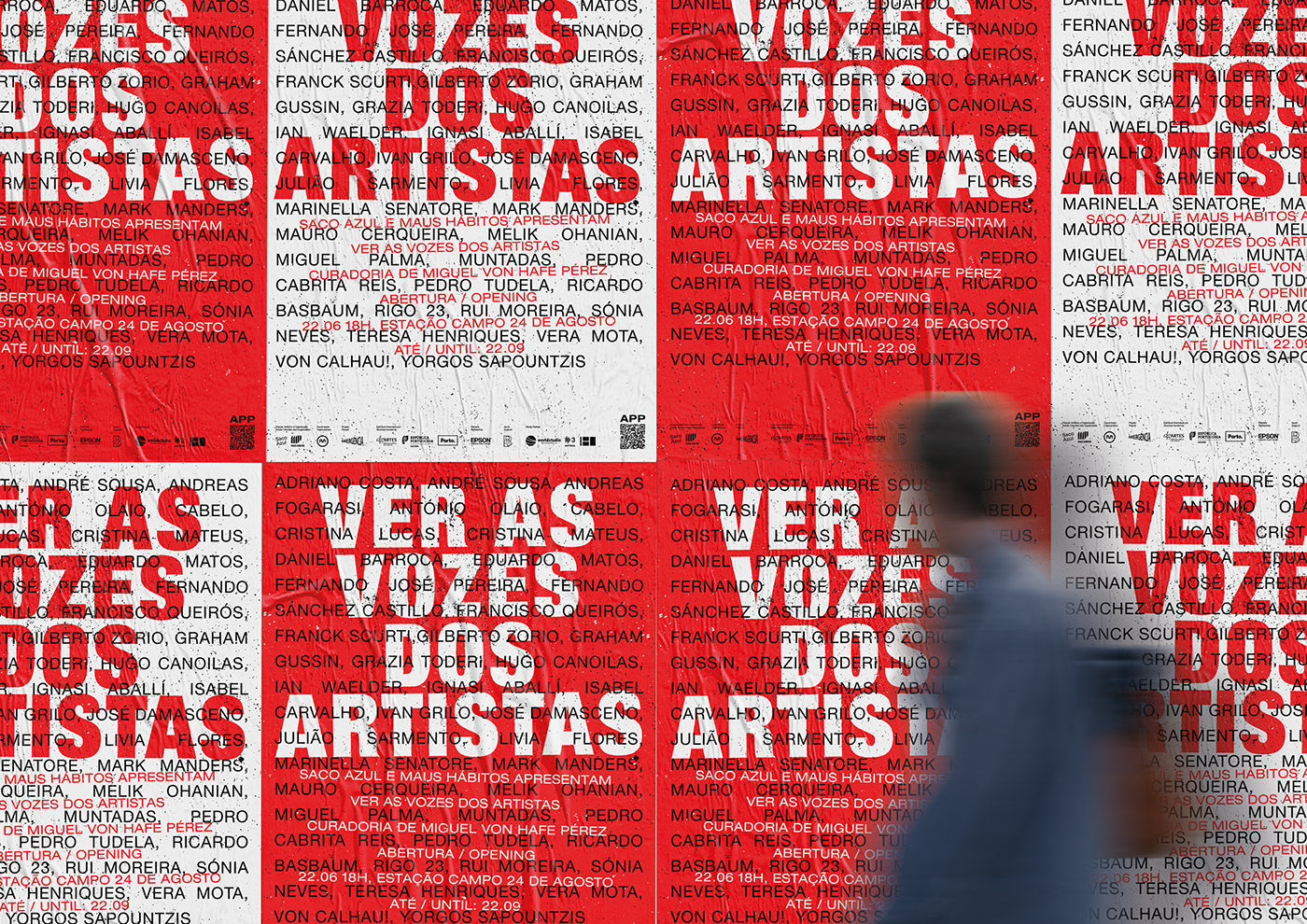 poster typography   art Exhibition  porto red noise