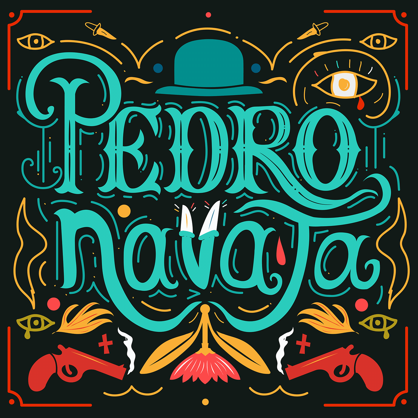 lettering salsa pedro navaja music type typography   letters nice ILLUSTRATION 