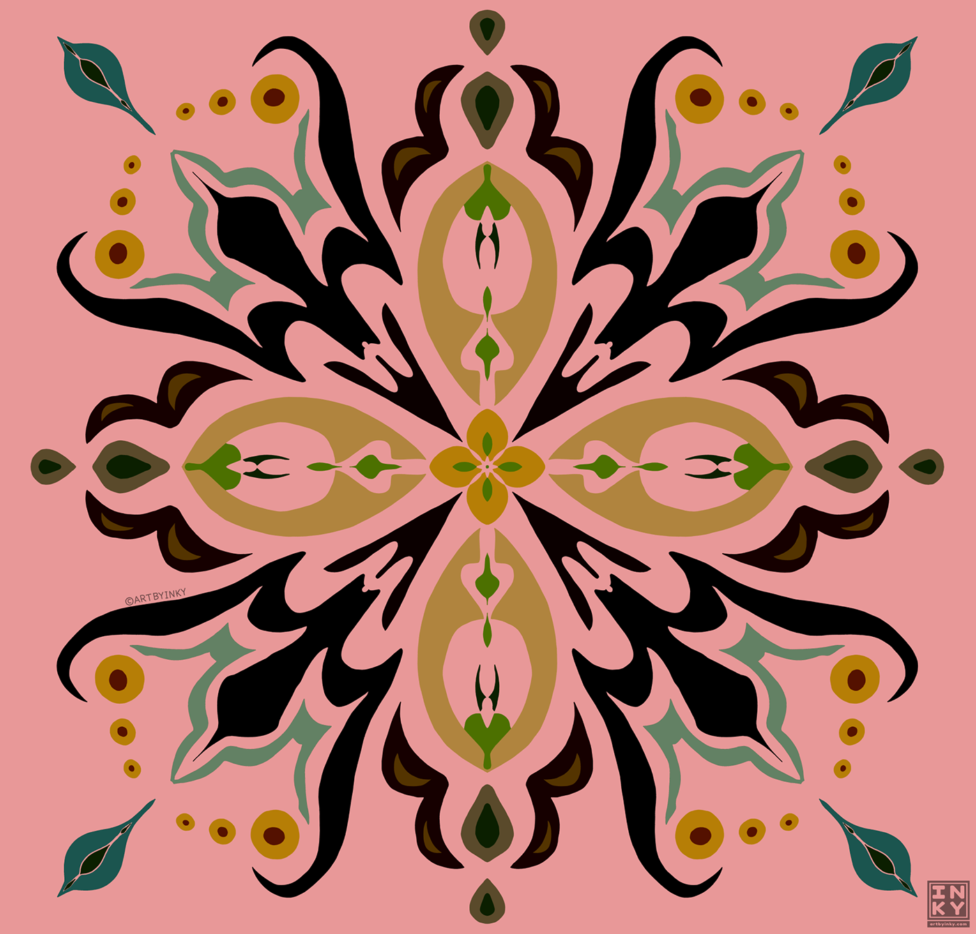 CLIP STUDIO PAINT Digital Art  digital illustration Mandala mandala design pattern pattern design  Procreate symmetrical design symmetry
