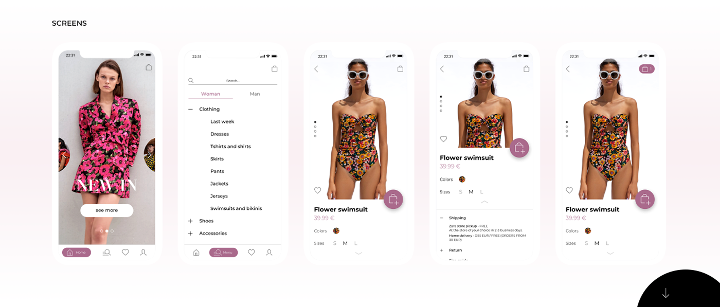 application Fashion  Shopping design app ux UI Web interaction visual